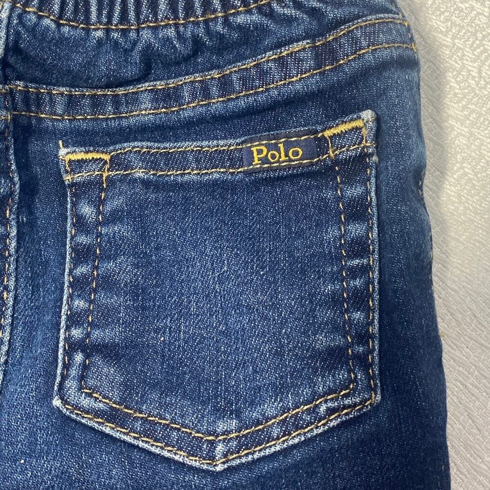Polo Ralph Lauren Aubrie Legging Jeans Dark Wash Blue Kids 9M Pull On Stretch - Picture 4 of 7